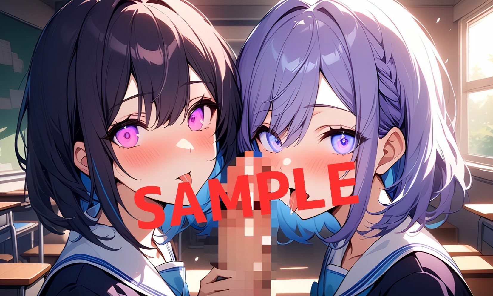 サンプル画像3:美女洗脳Wフェラチオ(あいあんぱん) [d_399202]