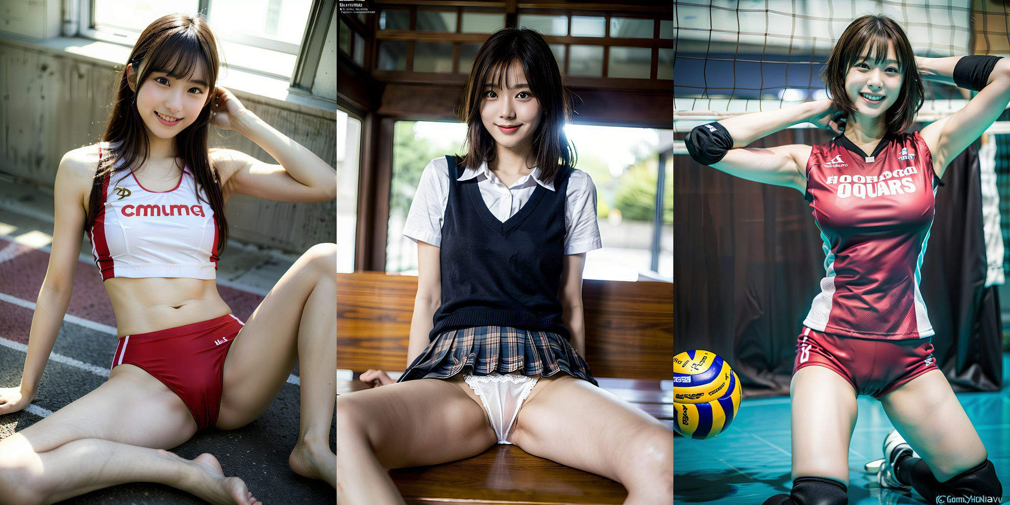 サンプル画像1:陸上！ チア！ バレー女子！ のM字開脚300p！！ vol 1(SakuraBooks) [d_399295]