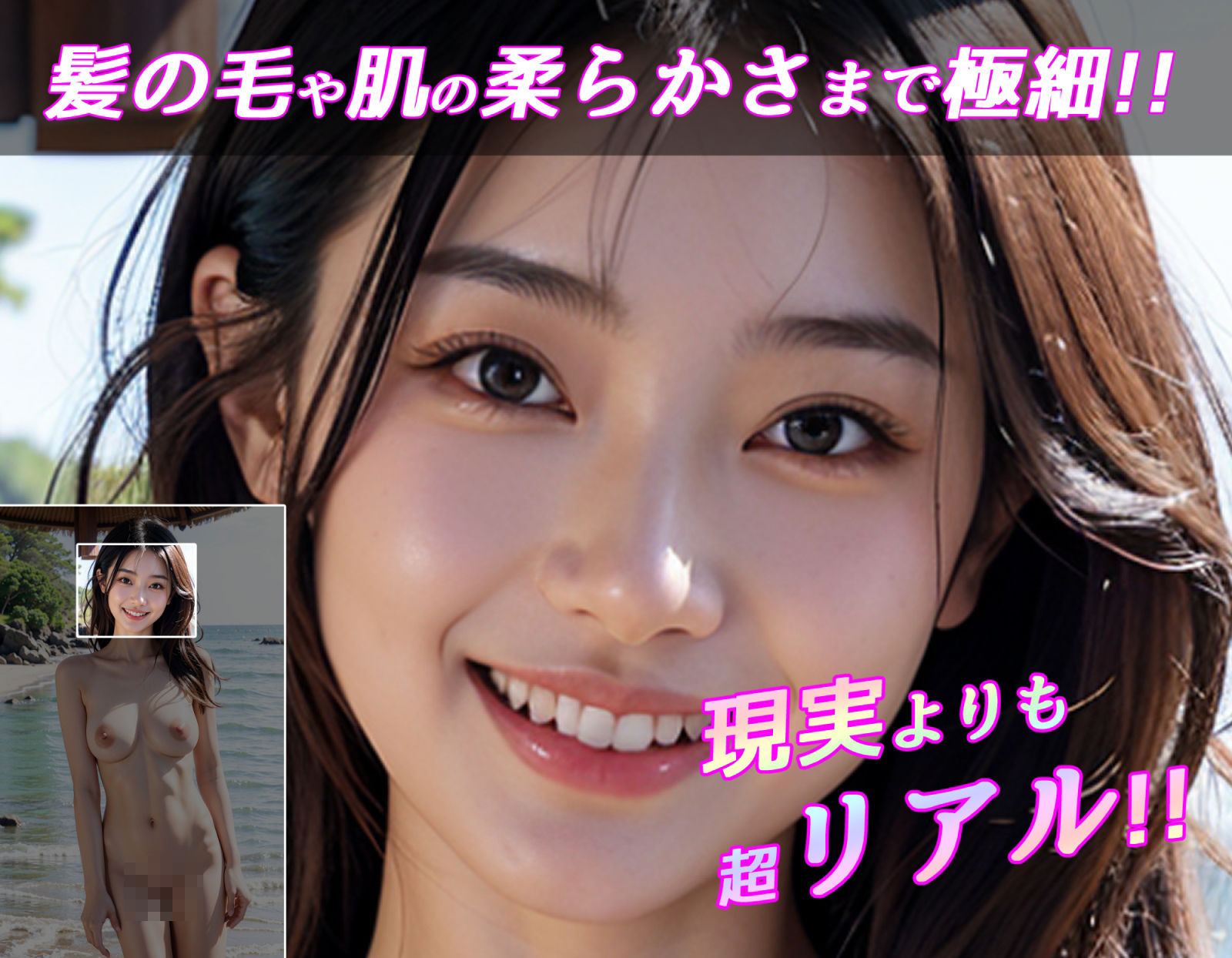 サンプル画像2:ビーチで18才美少女ヌード撮影会(Ailand) [d_399322]