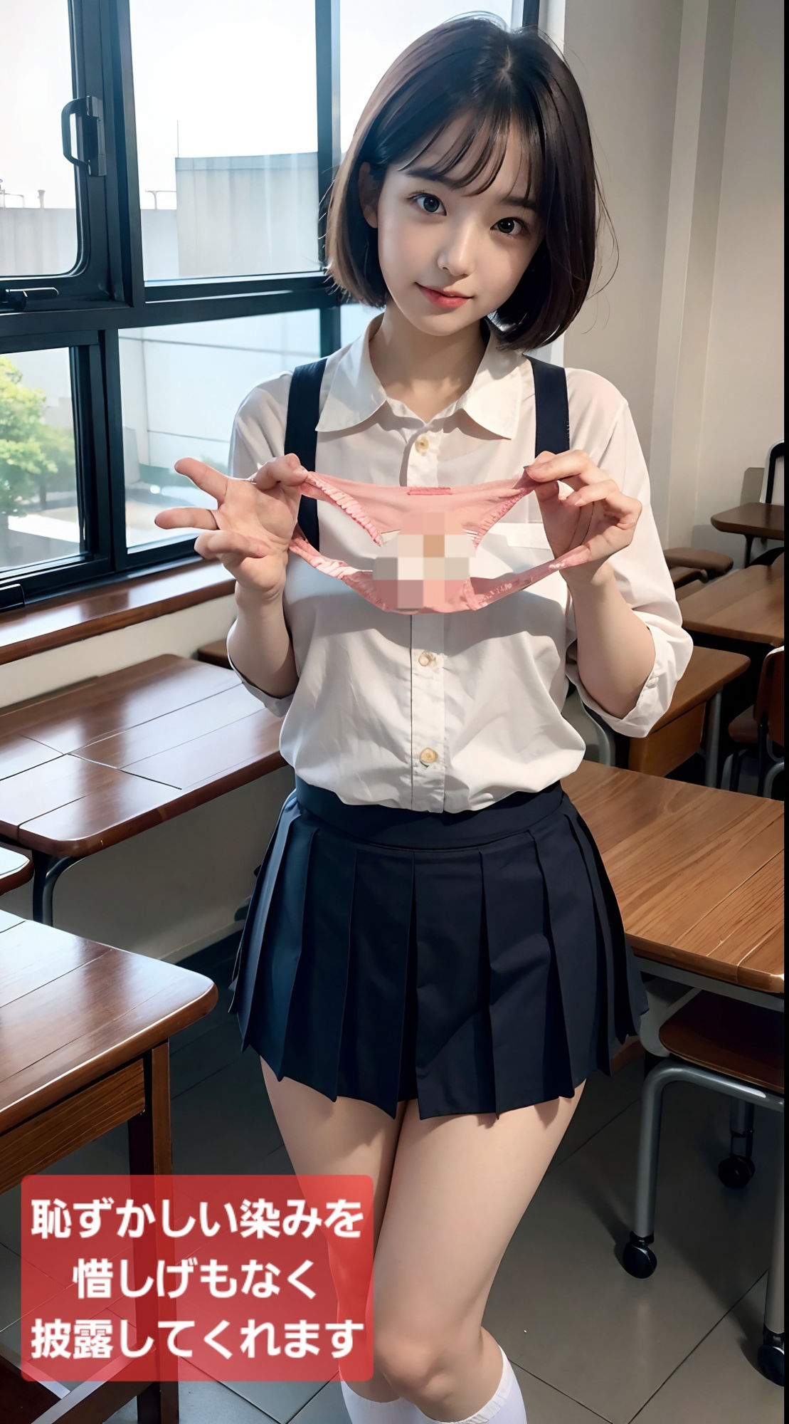 サンプル画像5:AI写真集汚パンツ見せつけ女子○○(Daick AI-factory) [d_399331]