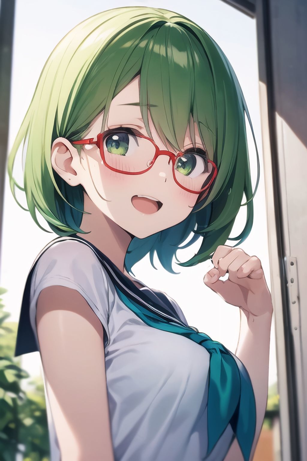 サンプル画像3:JK LEAKS 21 – 押しに弱いメガネっ娘・夏バイトNTR編 -【NTR＆首振りクンニアニメ付】(AniyA) [d_399440]