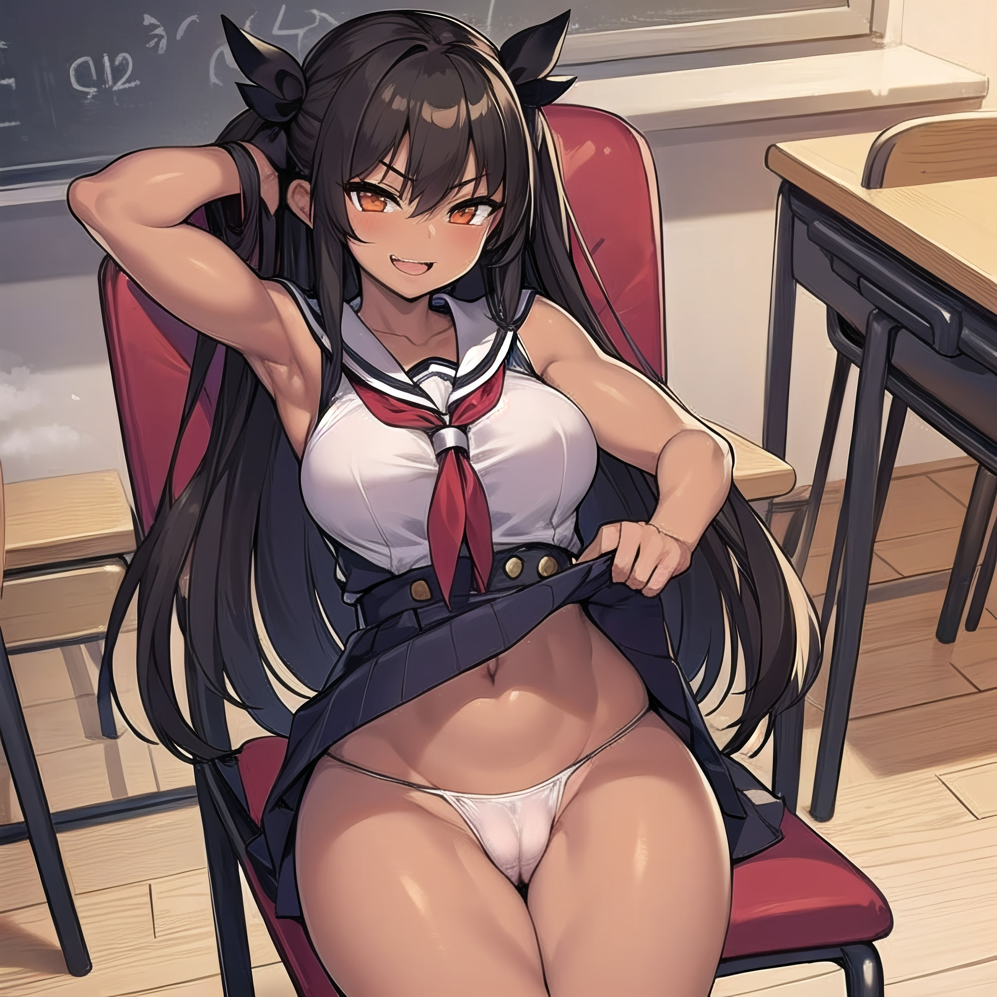 サンプル画像1:気軽にパンツ見せてくれる女学生(吾八) [d_399452]