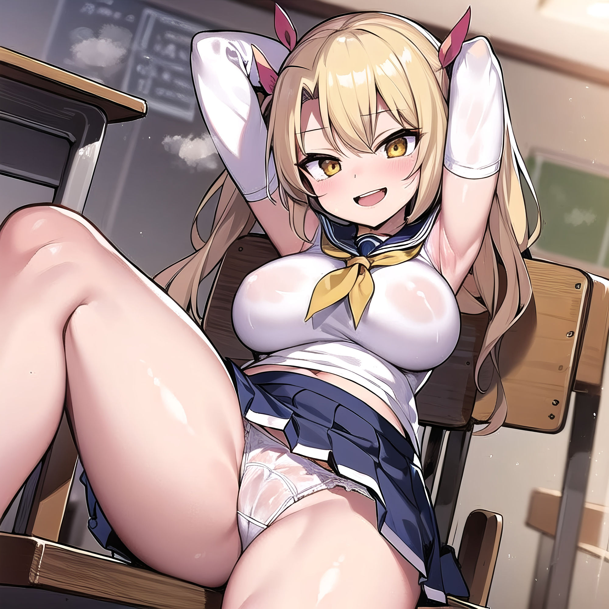 サンプル画像2:気軽にパンツ見せてくれる女学生(吾八) [d_399452]