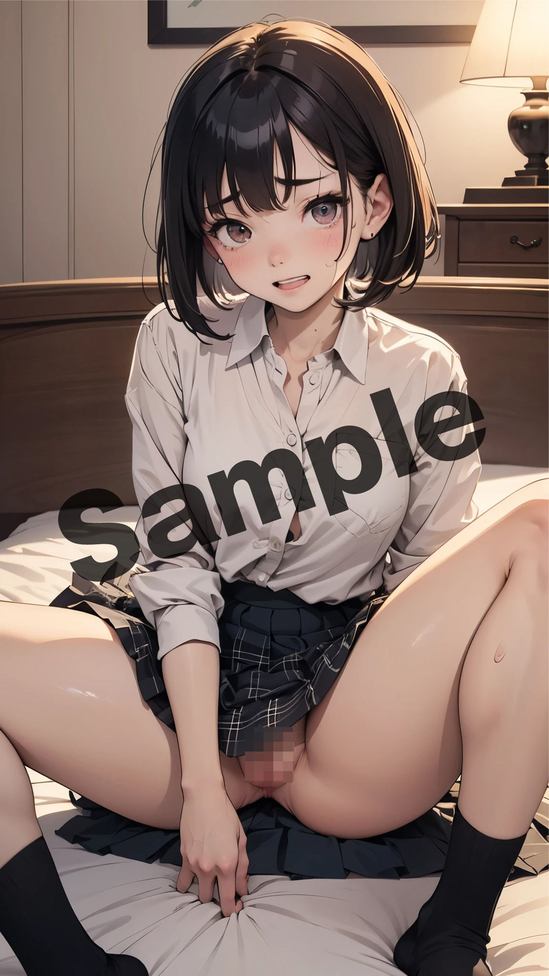 サンプル画像2:黒髪ショート(もちぬき団) [d_399506]