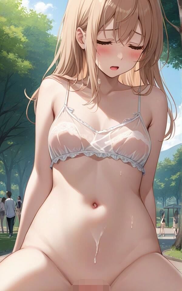 サンプル画像5:スケスケ下着のままで公園散歩 みんなに見られて興奮しちゃうね！(火の小鳥) [d_399611]