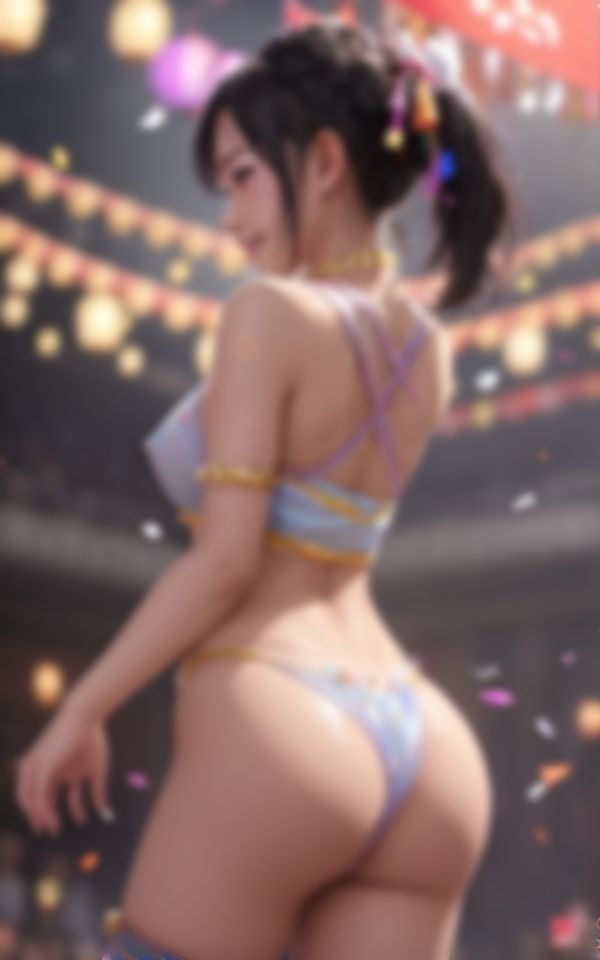 サンプル画像6:淫らな和風衣装でエロエロボディを魅せつける痴女(AIレボリューション) [d_399620]