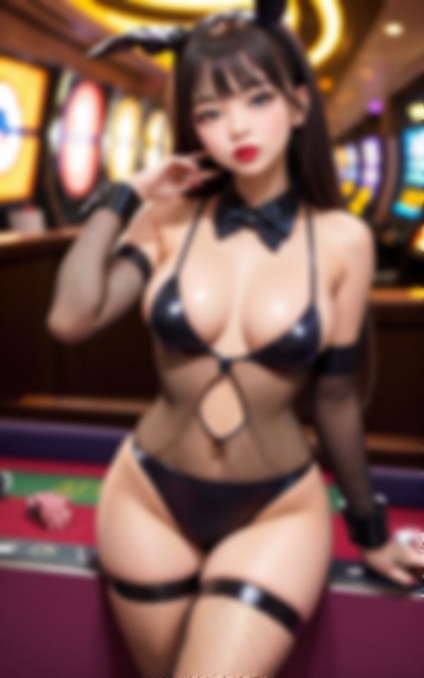 サンプル画像4:淫らなコスプレバニー衣装で誘惑してくる新人バニーガールちゃん(AIあかね) [d_399628]