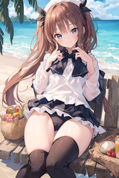 サンプル画像1:超可愛い水着のお姉さんイラスト集160枚！(古竜の使い魔) [d_399707]