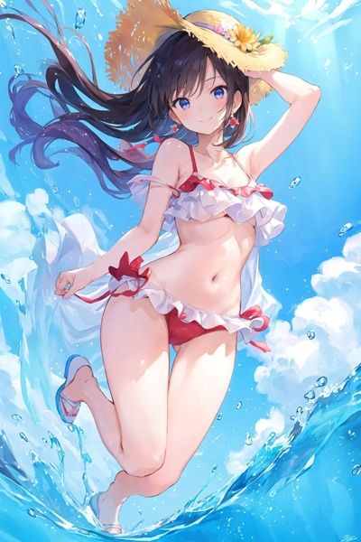 サンプル画像3:超可愛い水着のお姉さんイラスト集160枚！(古竜の使い魔) [d_399707]