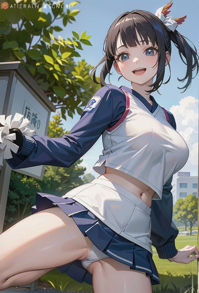 サンプル画像3:美脚チアガールのパンチラ集(AI am アニメAI画像生成見習い) [d_399736]