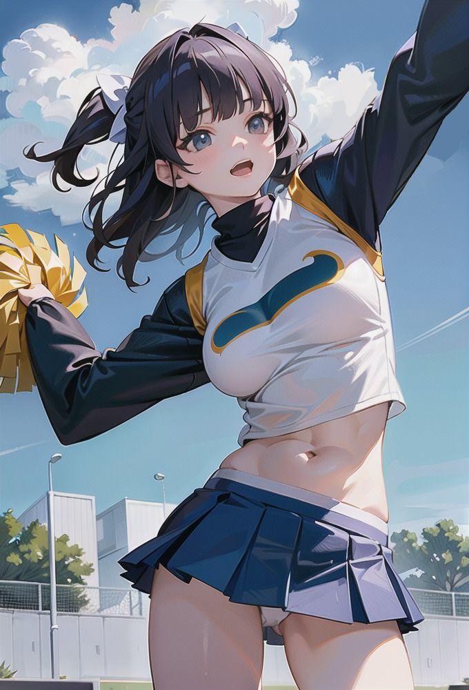サンプル画像5:美脚チアガールのパンチラ集(AI am アニメAI画像生成見習い) [d_399736]