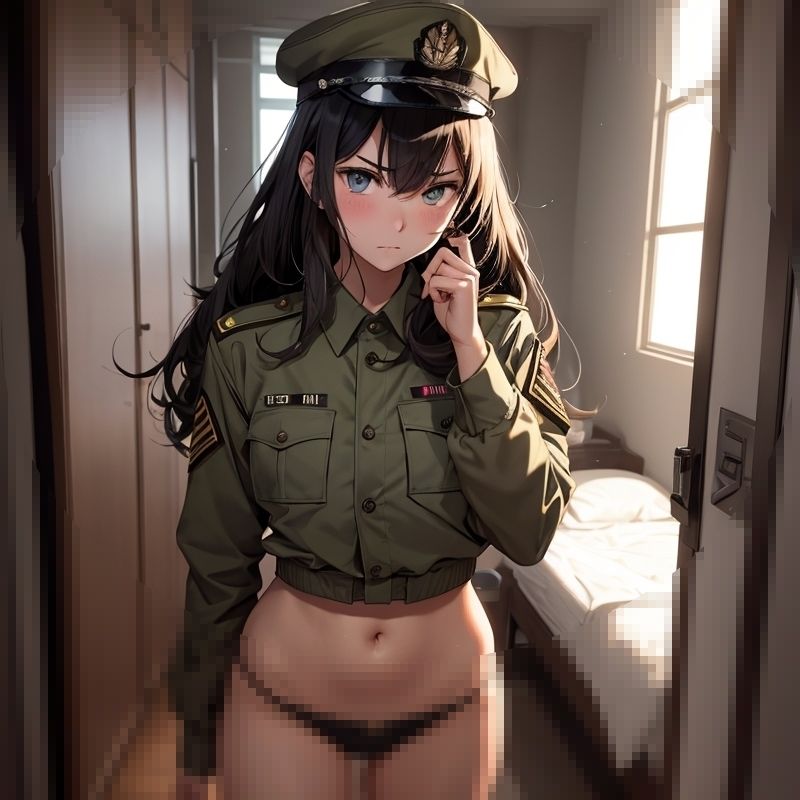 サンプル画像1:勤務中は鬼軍曹でも部屋に帰ったらオナニー(BMさん) [d_399746]