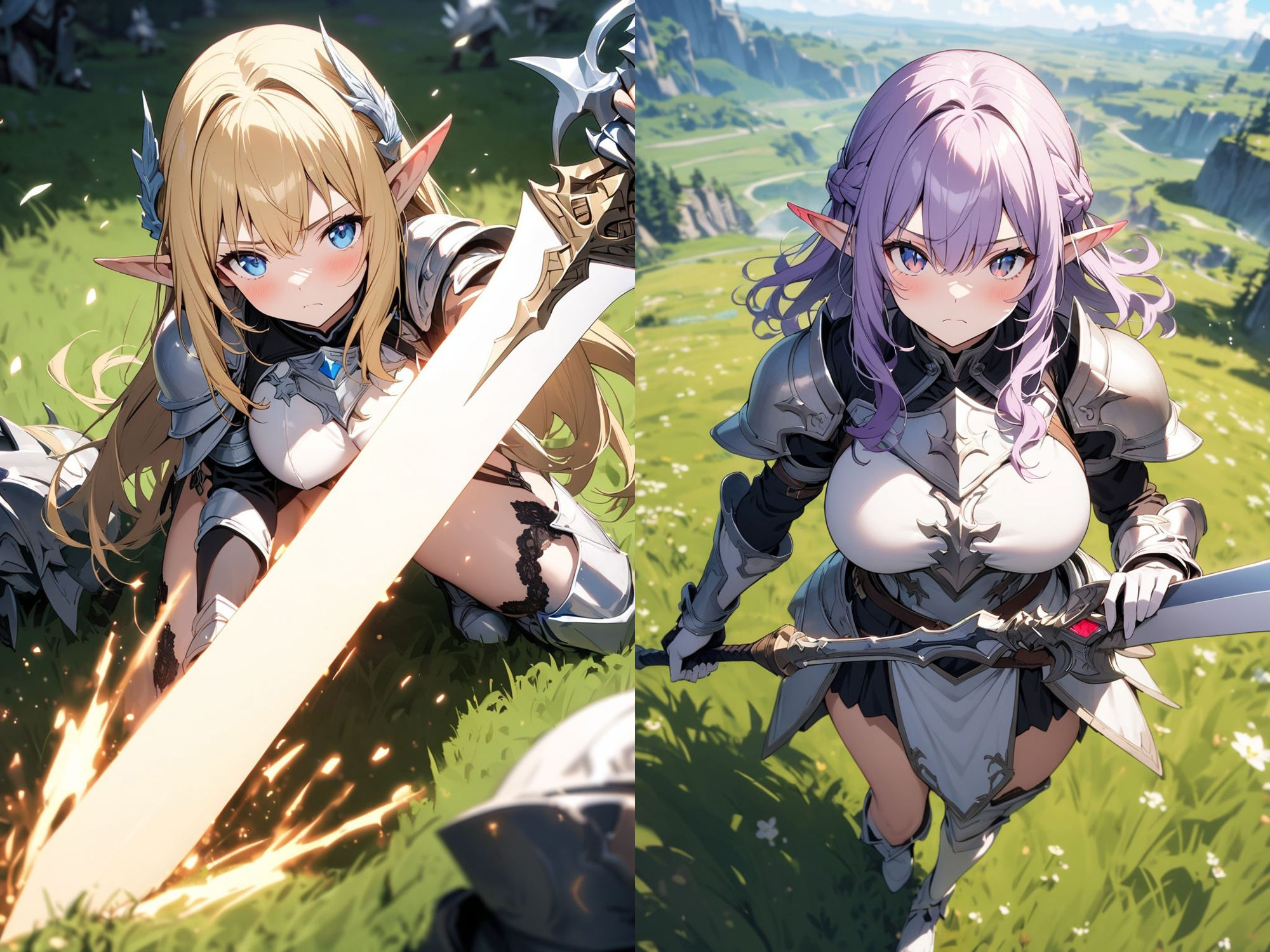 サンプル画像2:異世界転生:2人のエルフ騎士に気に入られちゃった？！毎日中出しSEXして孕ませちゃった件(聖水の彼方) [d_399762]