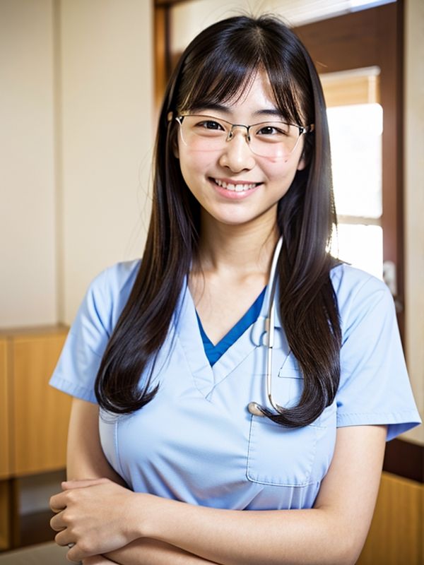 サンプル画像1:AI着衣系ナース画像集(surrealist) [d_399877]