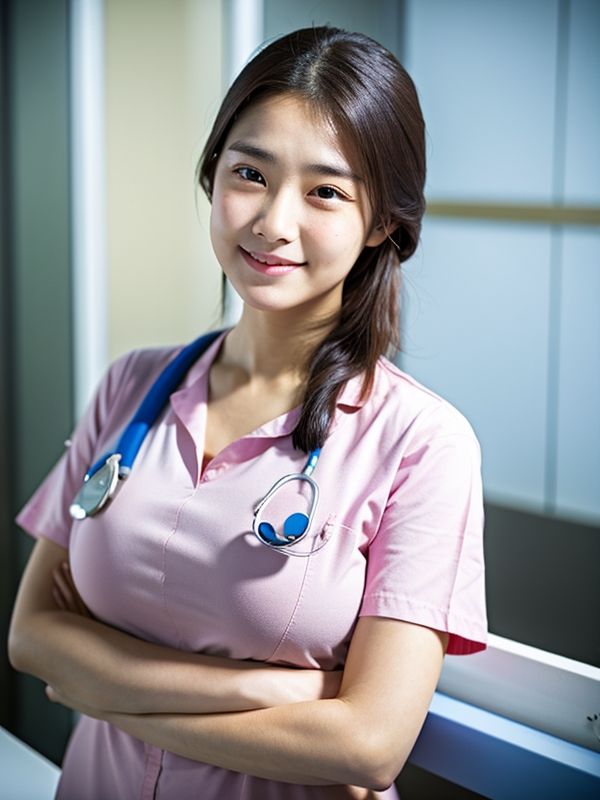 サンプル画像5:AI着衣系ナース画像集(surrealist) [d_399877]