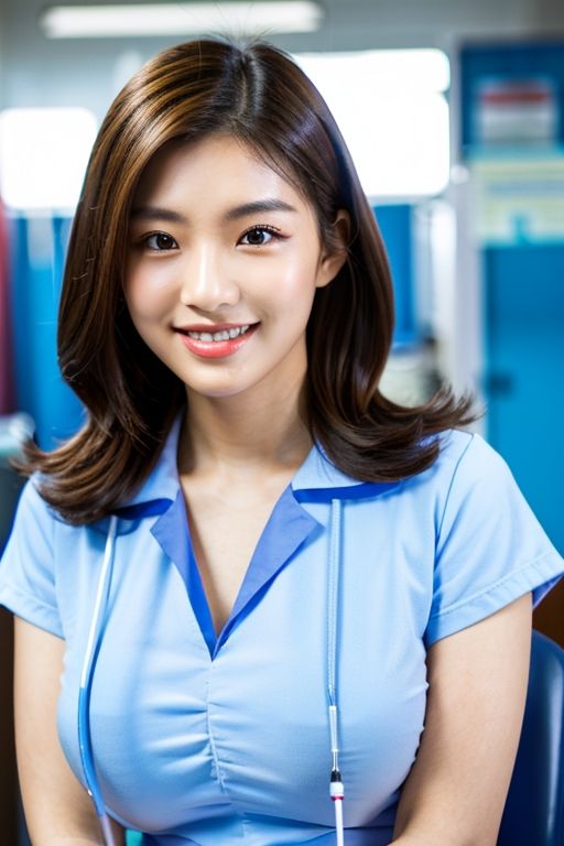 サンプル画像6:AI着衣系ナース画像集(surrealist) [d_399877]