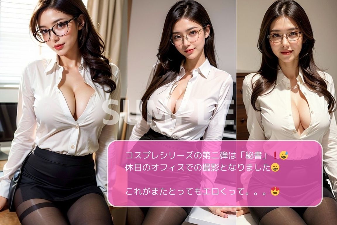 サンプル画像2:きれいな人妻にコスプレさせたらとってもエロかった件【秘書の場合】(AI妄想撮影会) [d_399900]