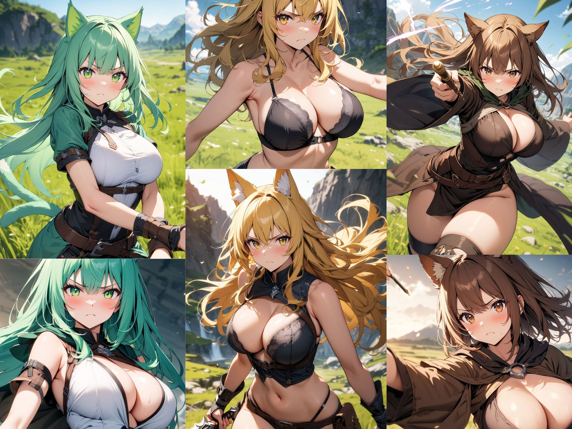 サンプル画像1:異世界転生:3人の獣人族小娘を調教スキルで屈服させ強●SEXで絶対服従させた件(聖水の彼方) [d_400036]