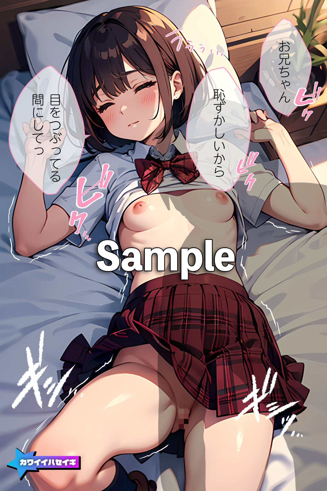 サンプル画像3:制服女子のうれし恥ずかし開脚（セリフ入り有り）(カワイイハセイギ) [d_400132]