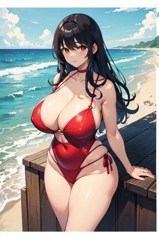 サンプル画像4:海辺でキス魔マッチョ男にナンパされるセクシーお姉さん1(fundreamer) [d_400330]
