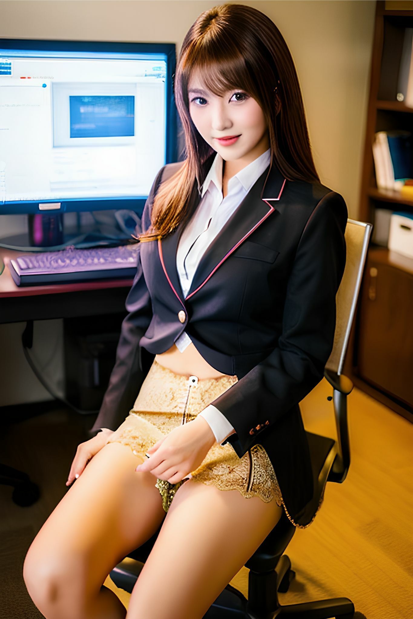 サンプル画像2:欲情禁止！男性社員を誘惑するセクシー社員たち(一発屋) [d_400367]