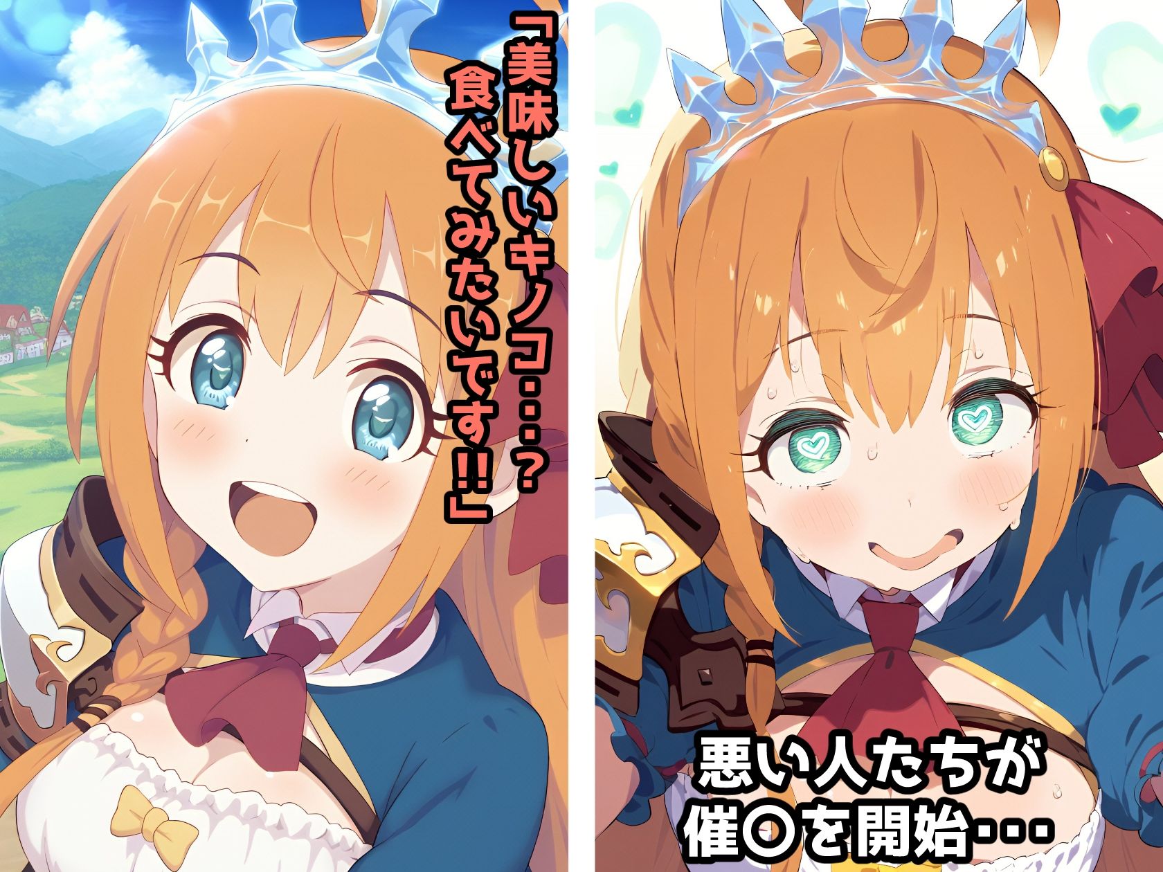 サンプル画像1:催〇NTR！美味しいご飯につられて行ったらキノコを沢山ごちそうになるお話。下のお口で精子ごくごく大満足ペコ〇ーヌ編！(れいじんぐハーツ) [d_400393]