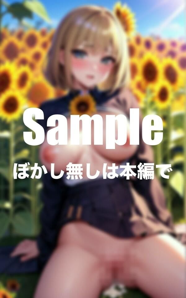 サンプル画像1:ひまわり畑でこっそり中◯し(えろイズム) [d_400435]