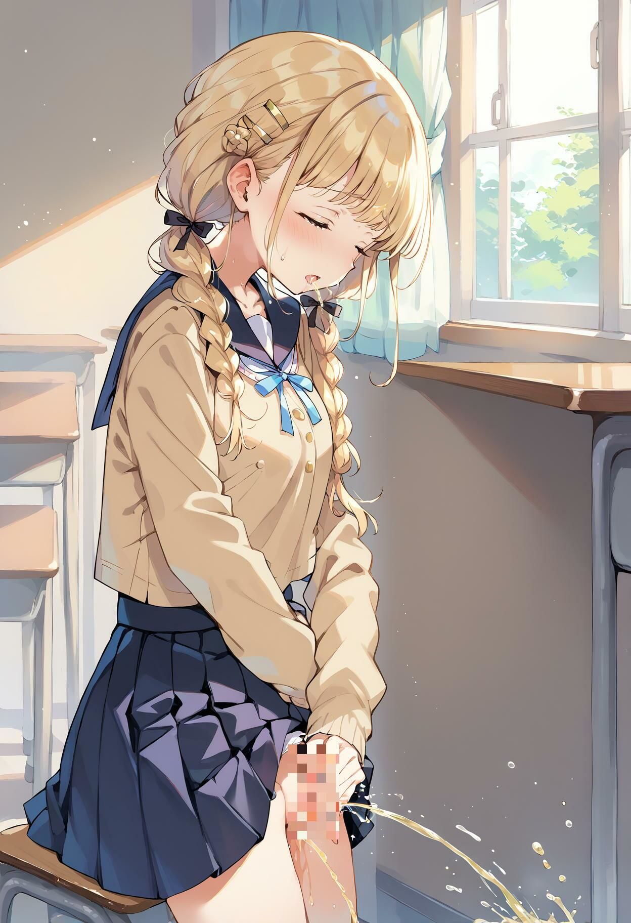 サンプル画像5:【女子校生の藤◯こ◯ね】オナニーで大量オシッコ(AI_Pussy) [d_400489]