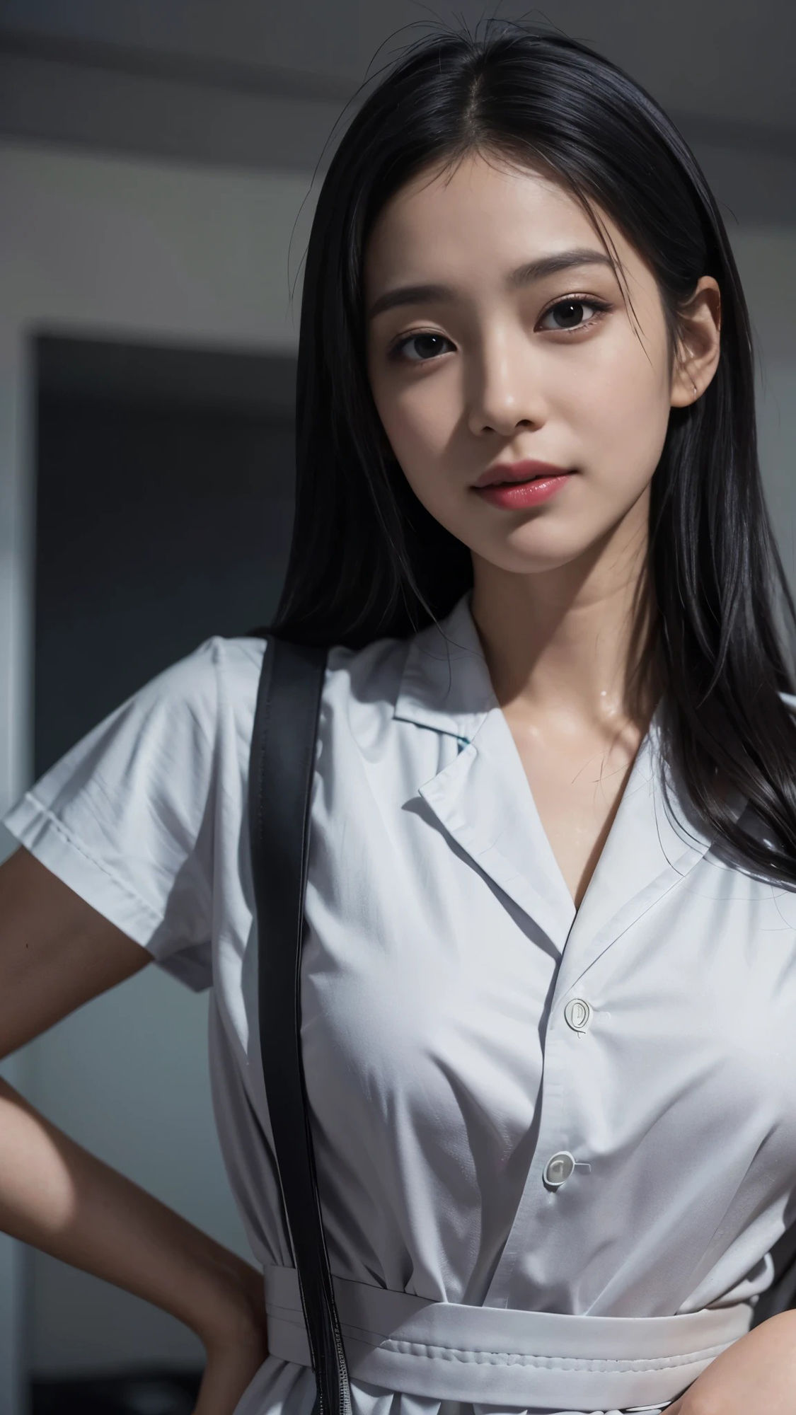 サンプル画像3:スケスケカメラで美人な新米看護師さんを撮影した結果(AI GAL 24) [d_400516]