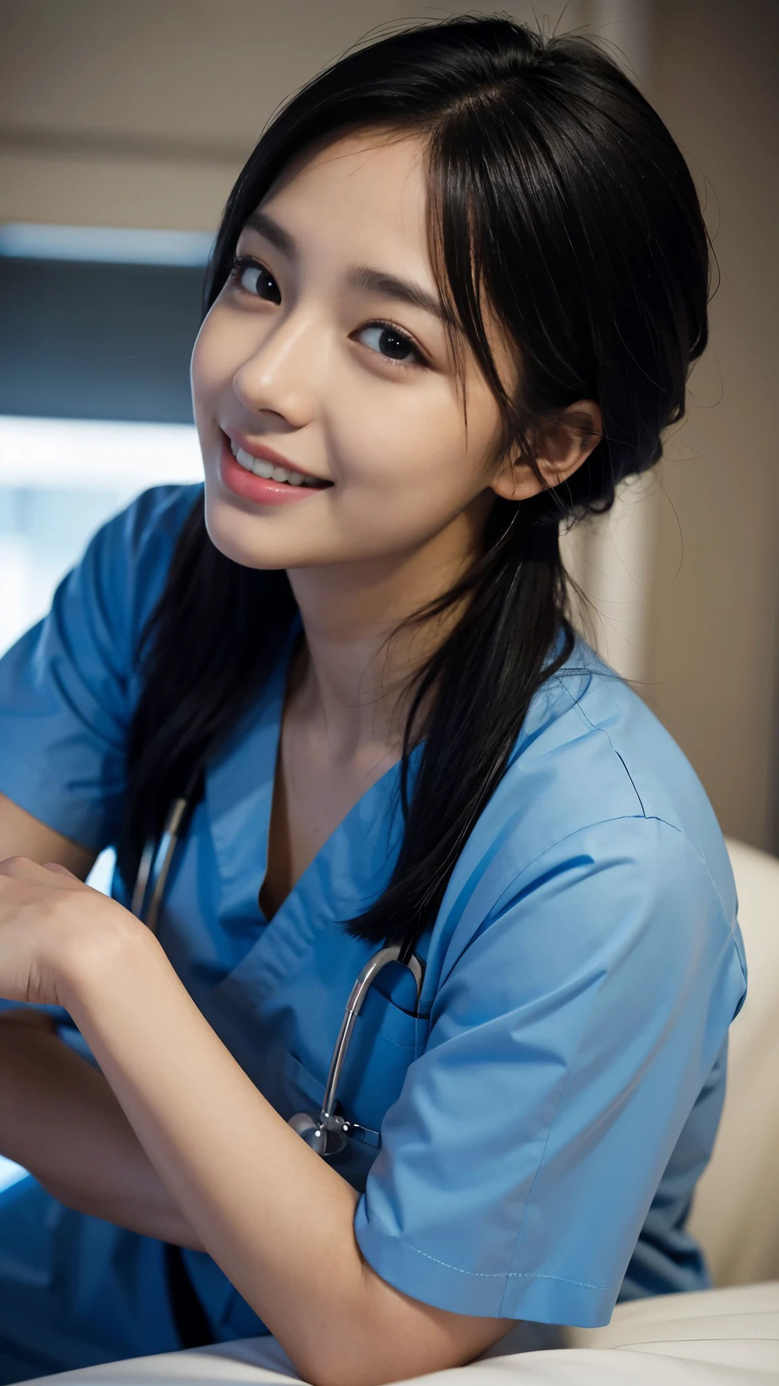 サンプル画像4:スケスケカメラで美人な新米看護師さんを撮影した結果(AI GAL 24) [d_400516]