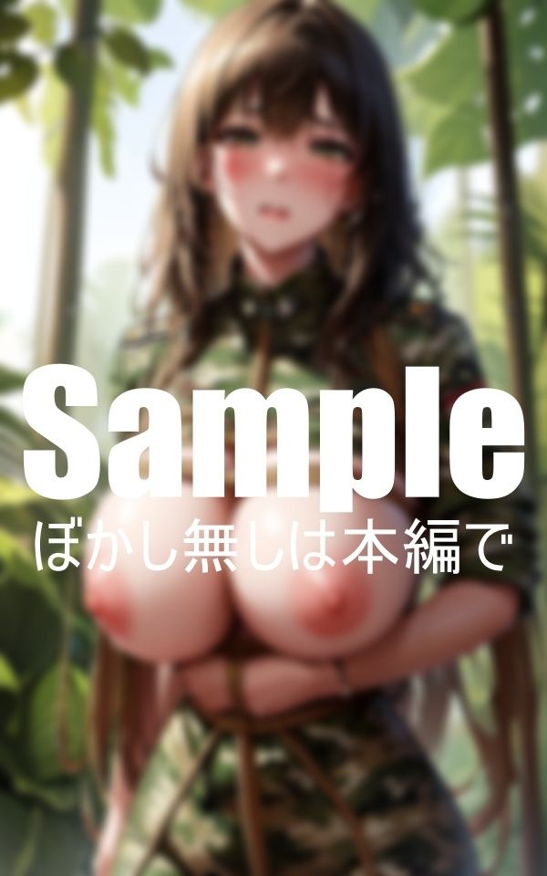 サンプル画像3:敵兵に捕らわれた爆乳女軍人(えっちAI) [d_400529]