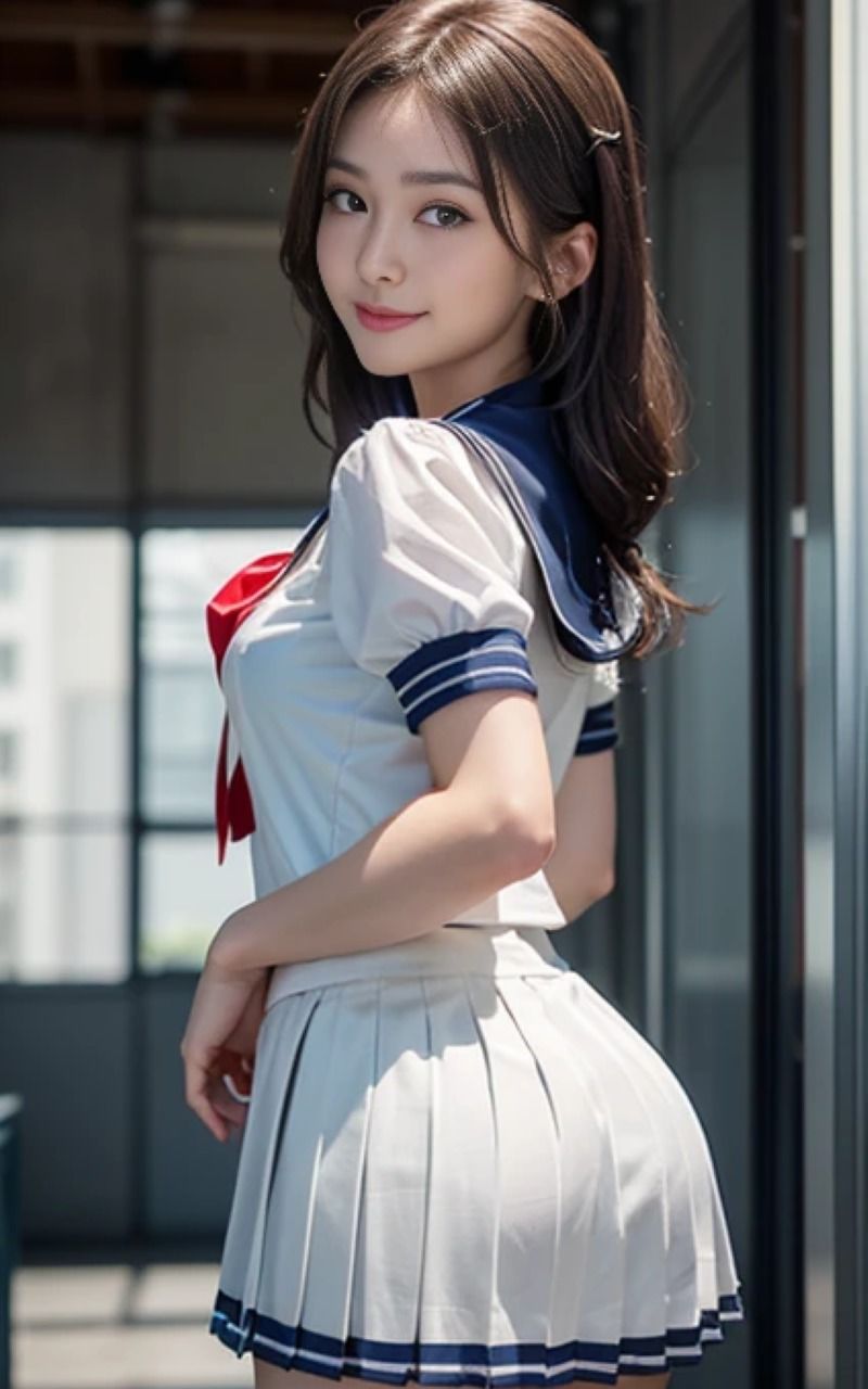 サンプル画像4:AI激カワ美少女 女子校生編(AI KE26) [d_400574]