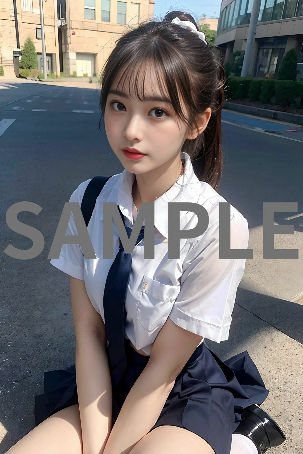 サンプル画像1:ポニーテール J◯(Ai 美女図缶) [d_400657]