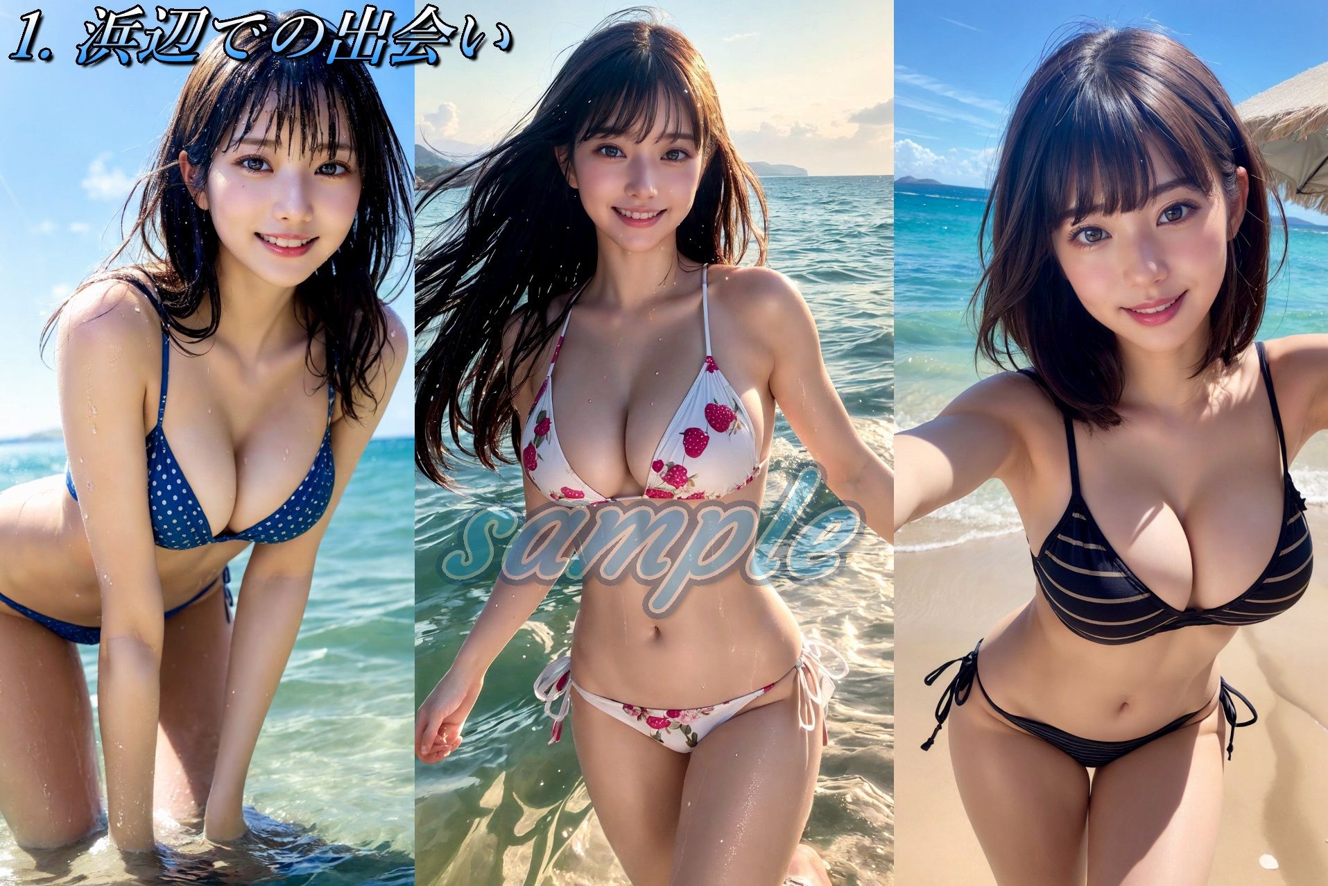 サンプル画像2:浜辺で見つけた魅惑の華(PacificOcean) [d_400661]