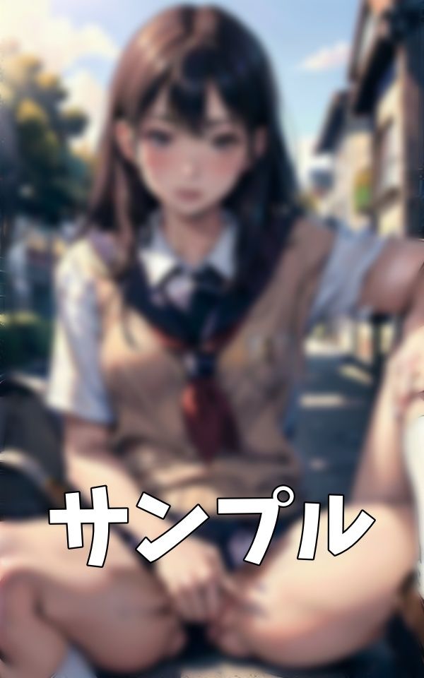 サンプル画像1:田舎のJK開脚！反抗期になったJKが近所のおじさんに見せつけるスペシャル！(大人の妄想教科書) [d_400736]