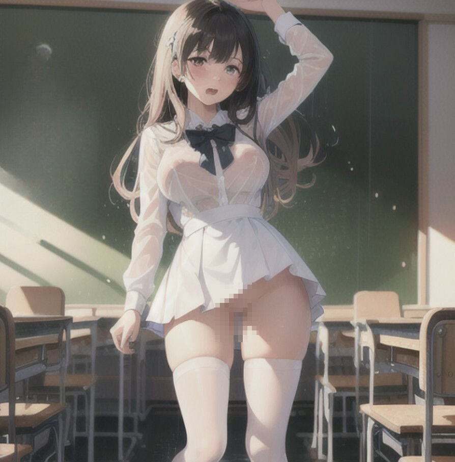 サンプル画像3:汗だくで透ける制服(天然人) [d_400787]