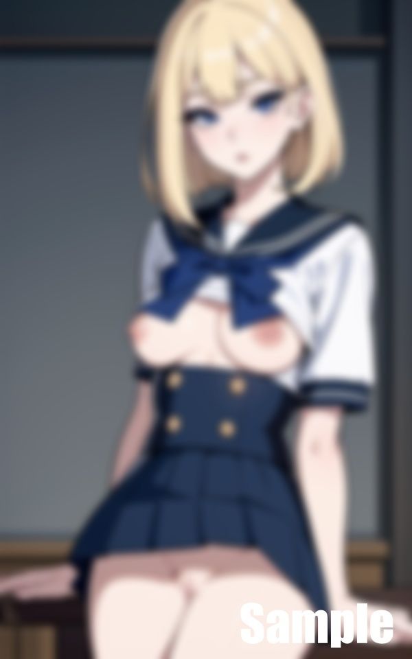 サンプル画像1:白ギャルの登校日(にゃっと) [d_400816]