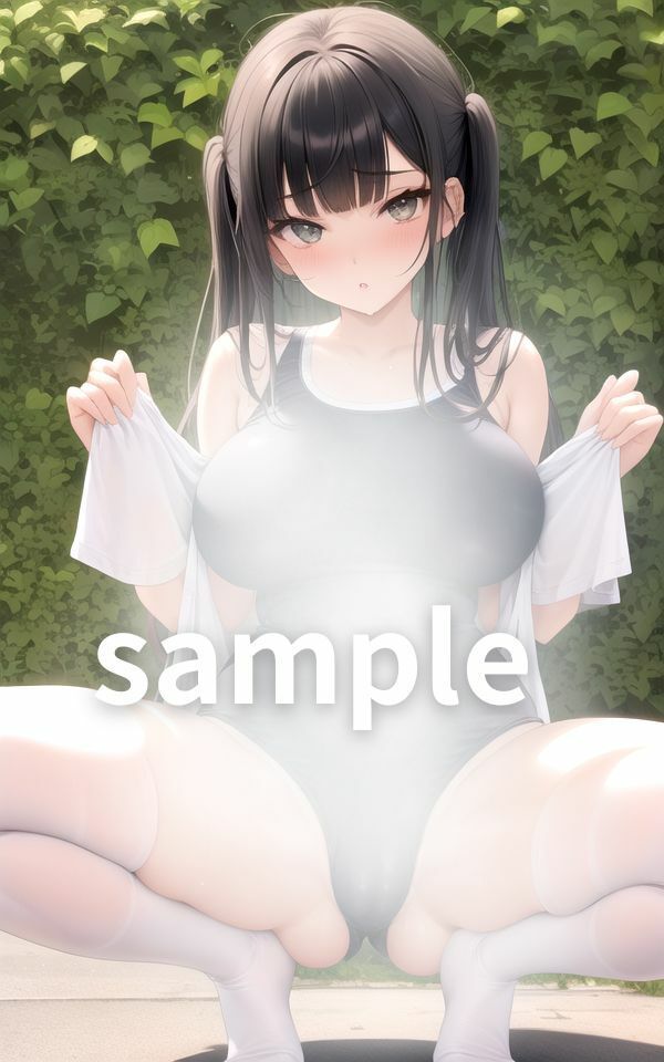 サンプル画像3:スク水女子のえっちなおっぱい2(AIっ子) [d_400819]