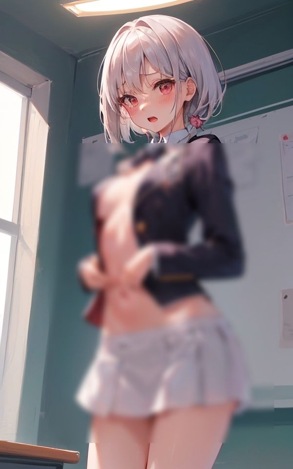 サンプル画像1:かわいい転校生を抜き打ちチェック(ペロメロン) [d_400852]