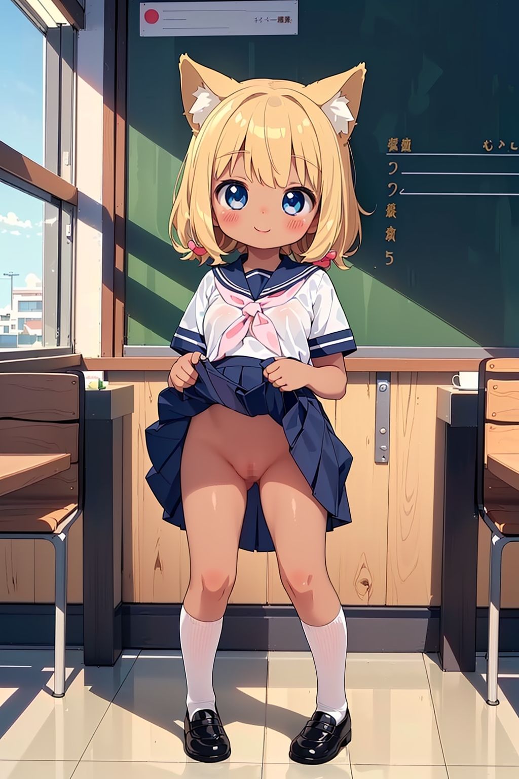 サンプル画像1:ケモミミ学園の生徒たちはとにもかくにもスジが良い(謎の海産物) [d_400887]