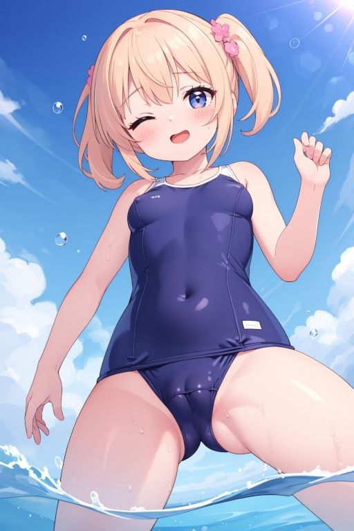 サンプル画像2:貧乳美少女画集No.001 スクール水着編 51枚(愛のA工房) [d_400923]