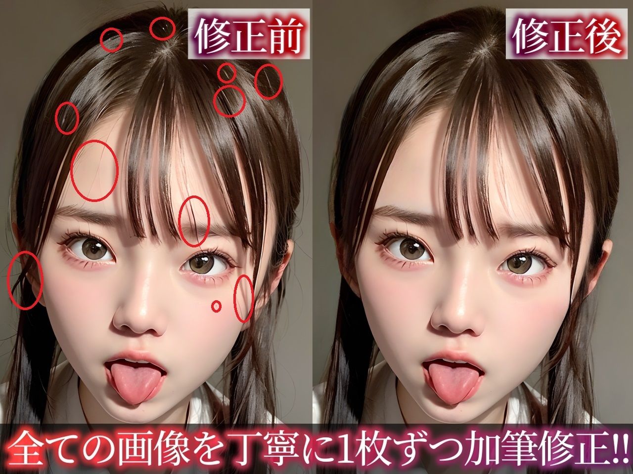 サンプル画像1:【素人美女】アヘ顔写真集BEST 一番かわいい！！学生・OLのアヘ顔大集合！！(素人美女をAIで) [d_400949]