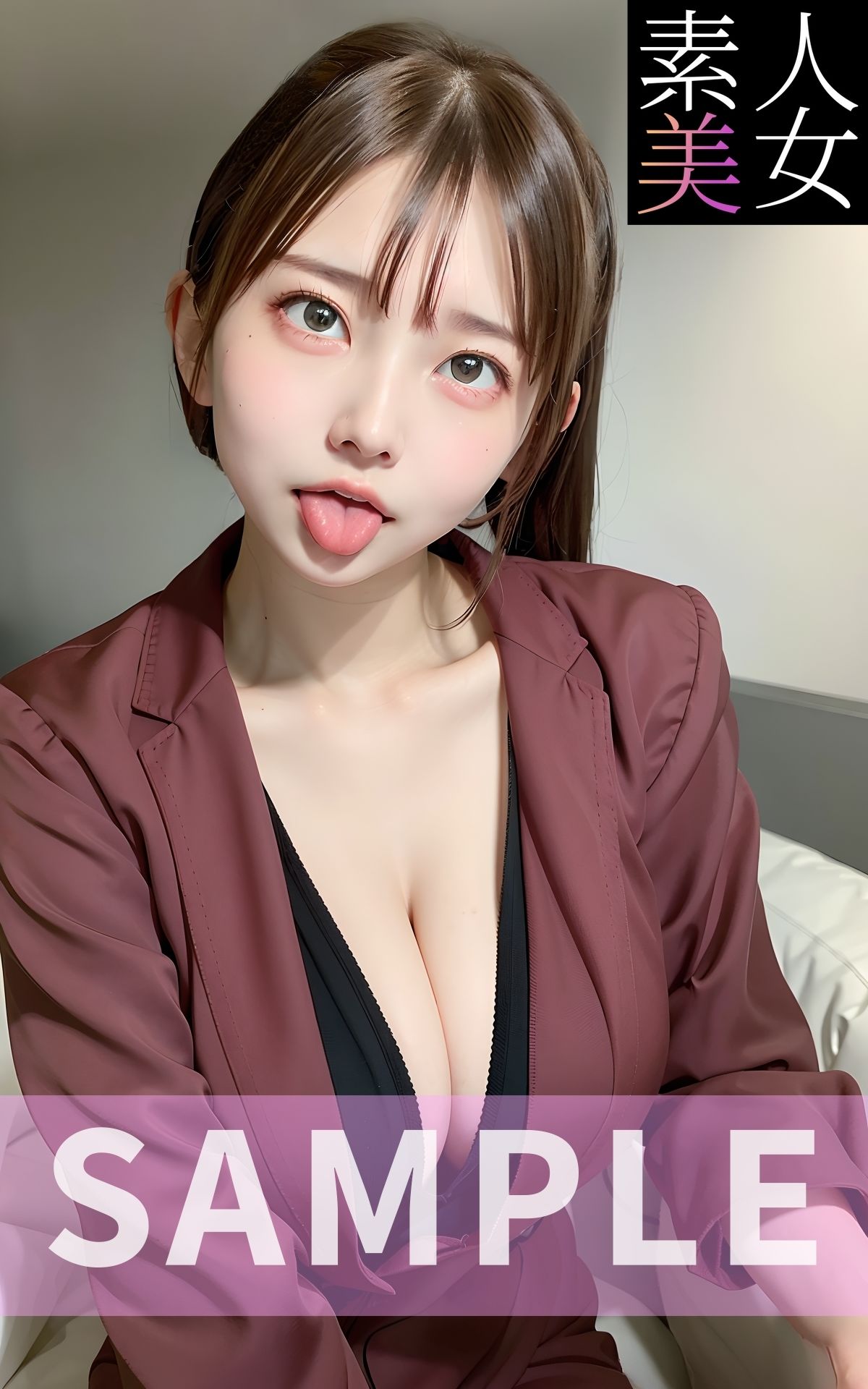 サンプル画像2:【素人美女】アヘ顔写真集BEST 一番かわいい！！学生・OLのアヘ顔大集合！！(素人美女をAIで) [d_400949]