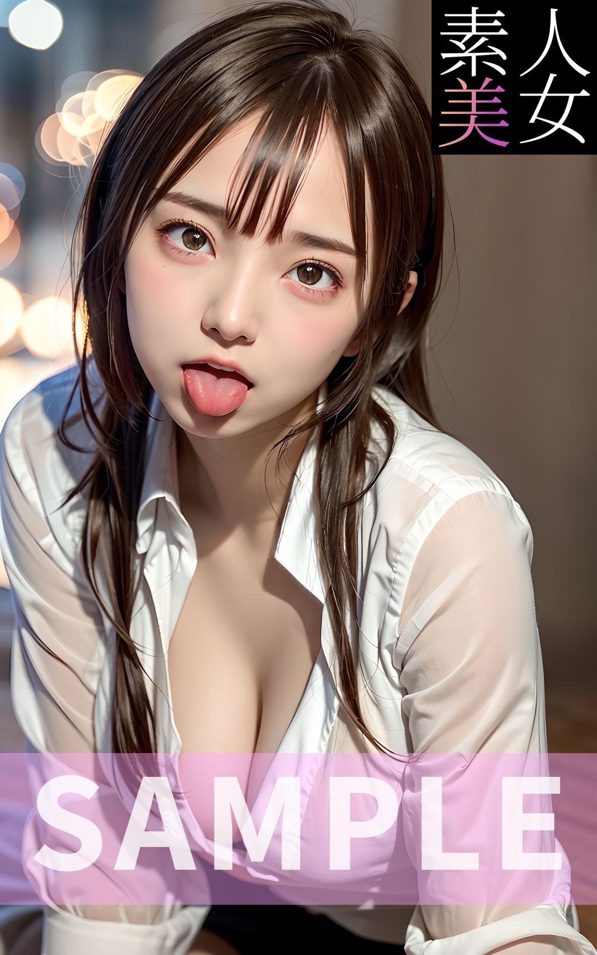 サンプル画像3:【素人美女】アヘ顔写真集BEST 一番かわいい！！学生・OLのアヘ顔大集合！！(素人美女をAIで) [d_400949]