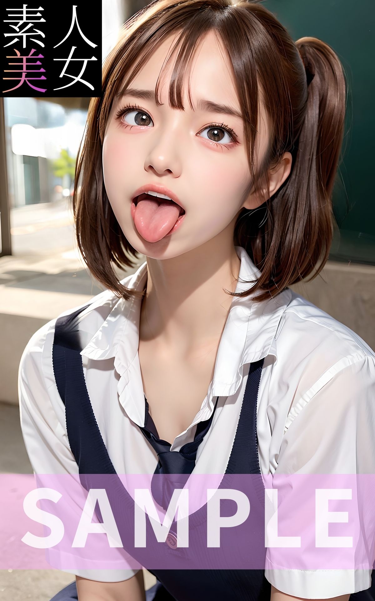 サンプル画像4:【素人美女】アヘ顔写真集BEST 一番かわいい！！学生・OLのアヘ顔大集合！！(素人美女をAIで) [d_400949]