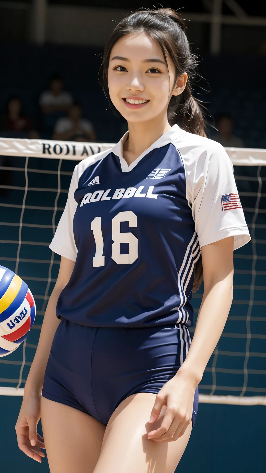 サンプル画像4:スケスケカメラで美人バレーボール選手を撮影した結果(AI GAL 24) [d_401032]