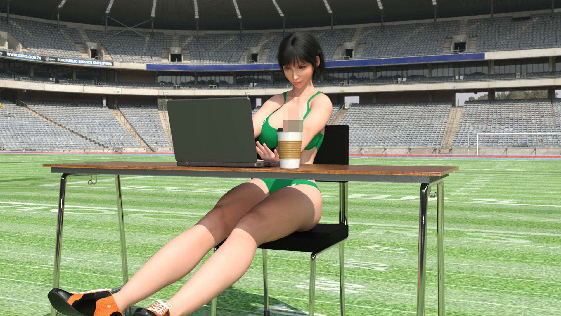 サンプル画像4:霧島愛唯（きりしまめい）の陸上競技ユニフォーム:タイピング(Ozone_Layer) [d_401057]