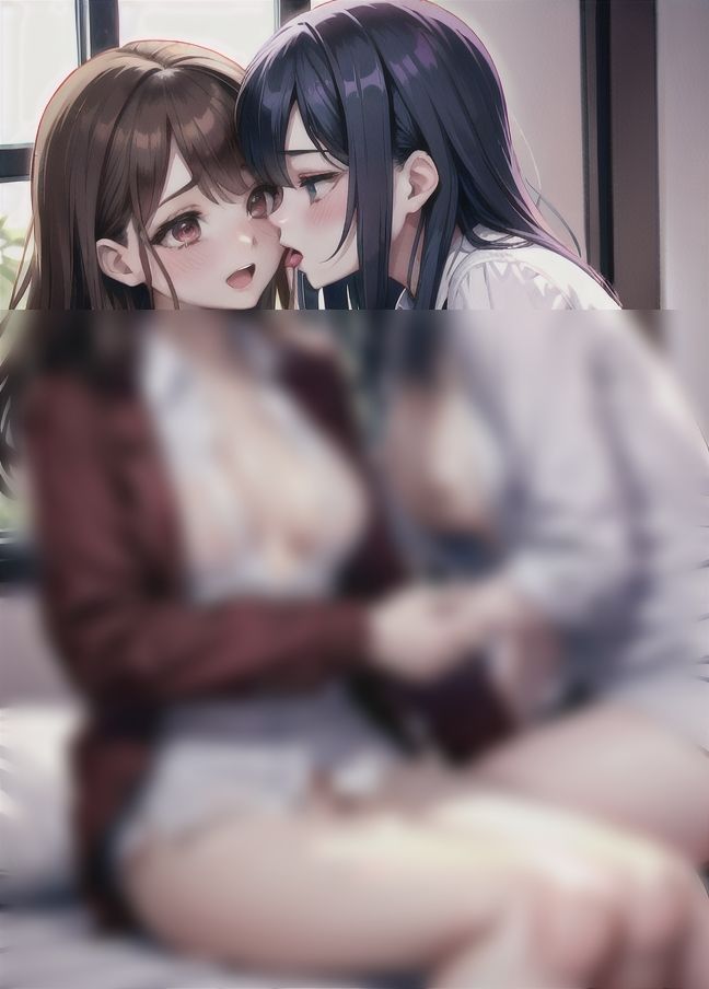 サンプル画像2:上司の言いなり！禁断の関係…会社員レズ「上司と新入社員:(梅雨) [d_401136]