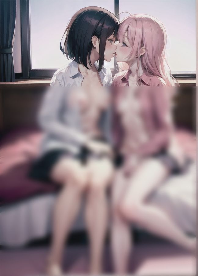 サンプル画像1:百合J◯「性に目覚めた女の子たち」(曇天) [d_401139]