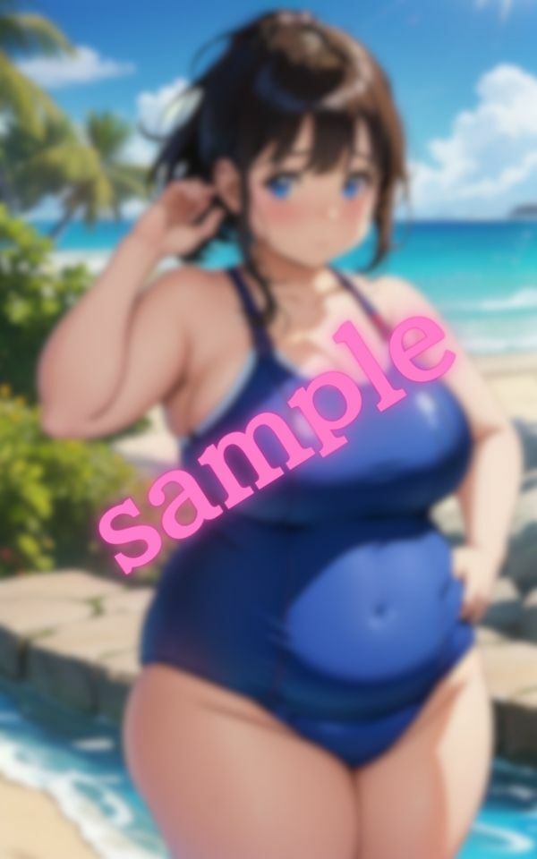 サンプル画像5:とっても可愛いよ！！ぽっちゃりな彼女は勇気を出して水着を着てくれた(学園天国) [d_401163]